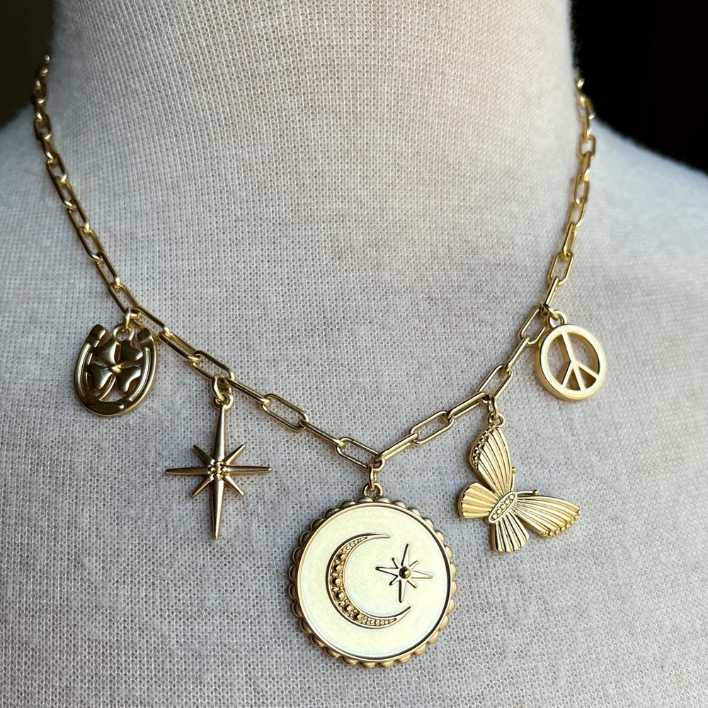 Bonne Affaire 18k Gold Plate Charm Necklace